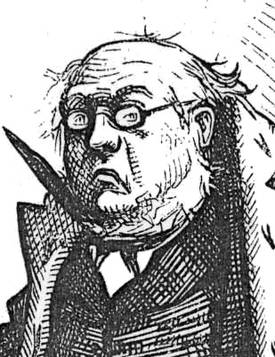 An angry bald man