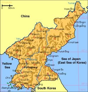 Map of North Korea