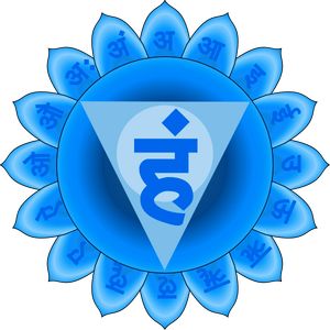 This image represents the Throat Chakra, which encourages us to speak our truth.